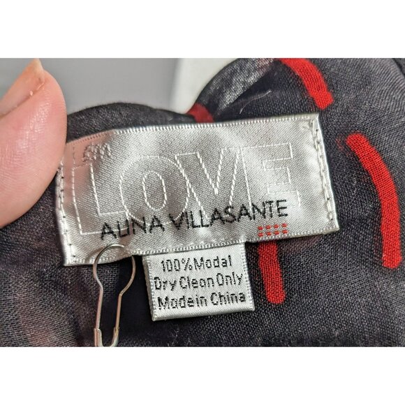 Alina Villasante I Am Love Black Semi Sheer Scarf/Shawl/Wrap - Picture 5 of 6